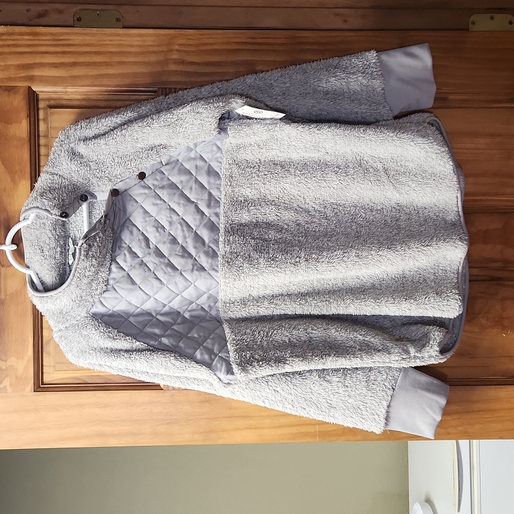 Snap Button Sherpa Shirt